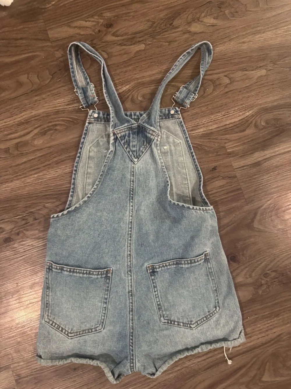 wild fable light blue denim short overalls - Picture 3 of 3